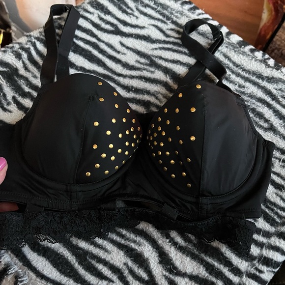 La Senza Black Strappy Longline Multi-way Moulded Cup Underwire Bra Size 32C
